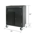 thumbnail image 4 of WORKPRO 28-inch 2-Shelf Rolling Garage Storage Cabinet, Lockable, Black, 4 of 8