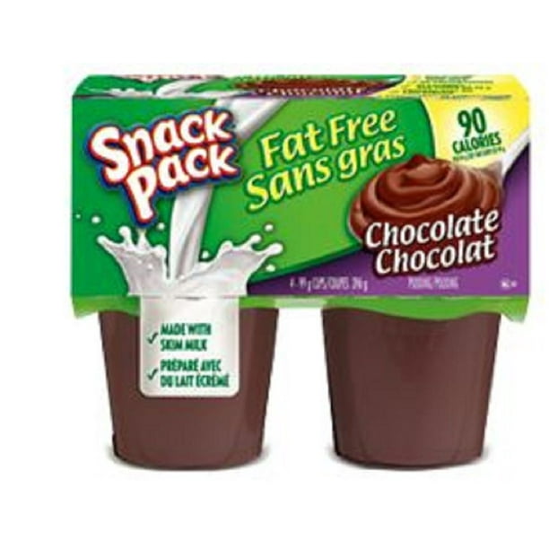 Coupes de pouding au chocolat sans matières grasses de Snack PackMD