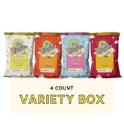 BE HAPPY SNACKS D'Amelio Popcorn Variety Pack, Cotton Candy, Nice Spice, Maple Bacon, and Parm-Garlic, 4 - 5oz Bags
