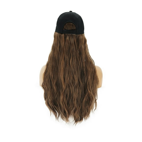 Peluca de cabello largo Wmkox8yii Gorra de béisbol 26 pulgadas
