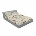 thumbnail image 3 of Modern Bedding Set with Sheet & Covers, French Eiffel Tower Shabby Form Style Garden Roses Butterfly Flowers Leaves Artwork, Printed Bedroom Decor 2 Shams, 4 Sizes, Multicolor, by Ambesonne, 3 of 3