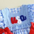 thumbnail image 5 of Staki Toddler Girls 4th of July Dress Embroidery USA Flag Smocked Dresses Memorial Day Outfit Baby Girl Patriotic Clothes,18-24 Months, 5 of 5