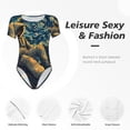 thumbnail image 4 of Balery Astronaut Starry Night Body de cuello redondo de manga corta para mujer Tops de manga corta Tops básicos-XX-Large, 4 of 7