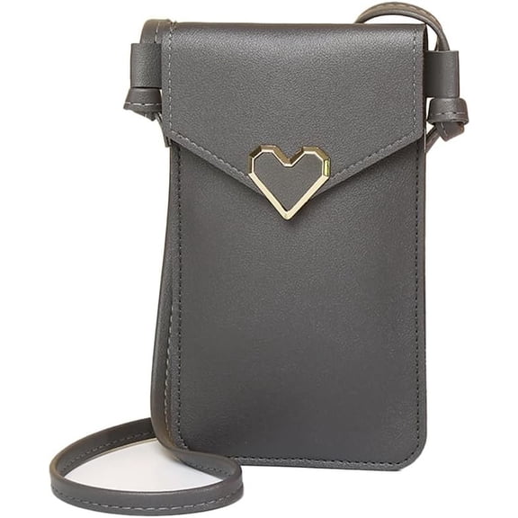 Crossbody Bags for Women, PU Leather Phone Purses with Clear  Screen Window, Handbags Cell Phone Purse