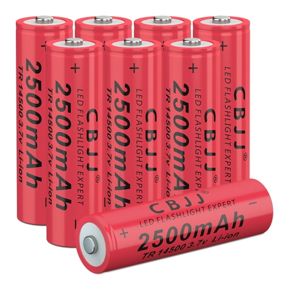 CBJJ 14500 Rechargeable Batteries 3.7V Cell 2500mAh for Flashlight US Shipping 8PC