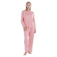 thumbnail image 4 of EFINNY Women's Pajama Set Long Sleeve Sleepwear Polka-Dotted Nightwear Soft Pjs Lounger Sets,S-XXL, 4 of 10