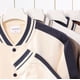 thumbnail image 3 of Japanese style 380g combed cotton cardigan sweatshirt baseball jacket, couple style, spring and autumn men's and women's outerwear, outdoor color-blocked top, trendy., 3 of 4