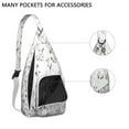 thumbnail image 3 of Vintage Wildflower Sling Backpack - Romantic Rose & Peony Print, Fashionable Multi-Functional Crossbody Bag, 3 of 4