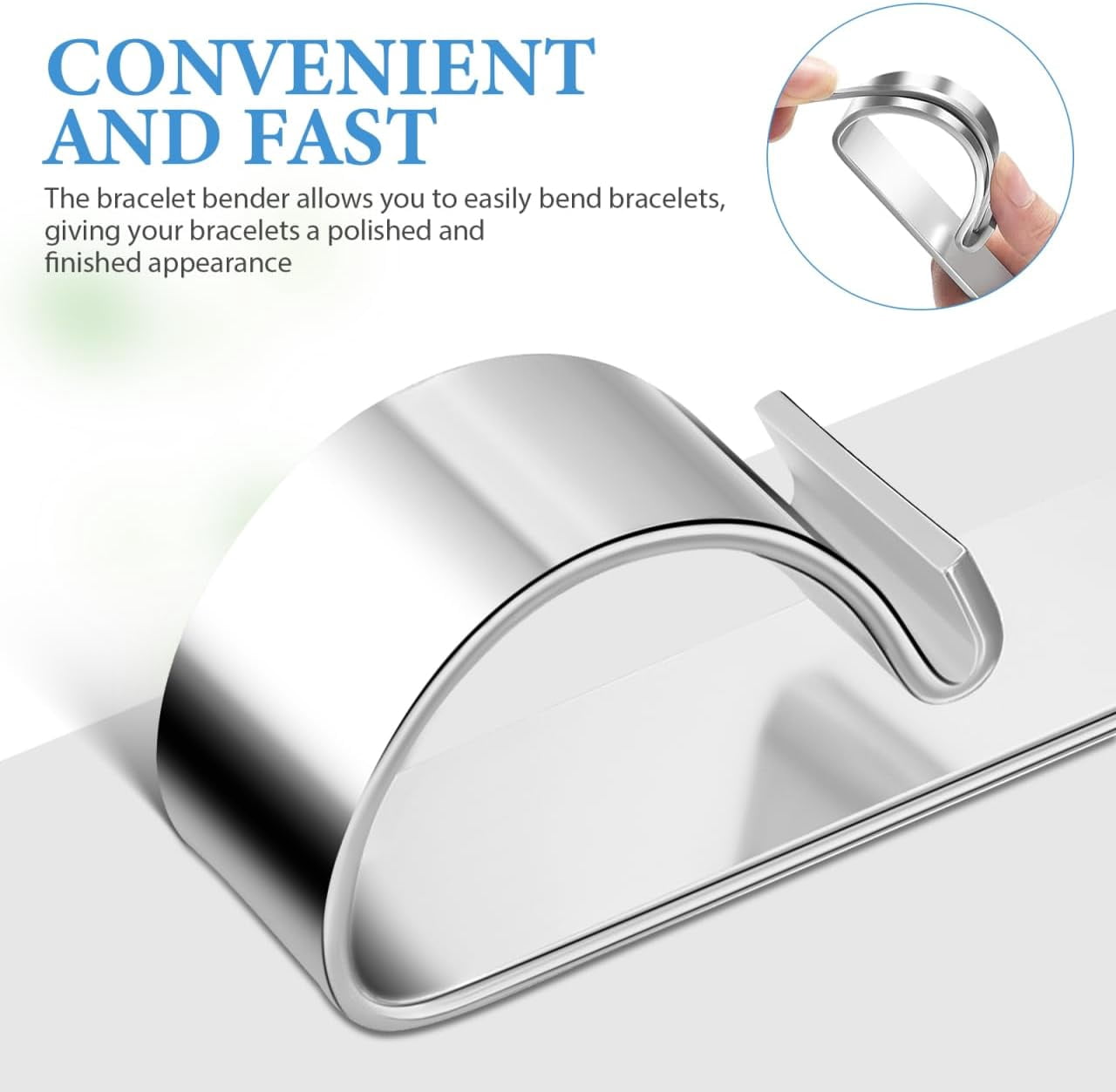 ABPETE Metal Bracelet Bending Tool 2Pcs Jewelry Making Supplies for Crafting Smooth Curves and Shaping Metal Cuffs Diy Jewelry Tools