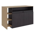 thumbnail image 1 of Bari Modern Kitchen Island and Counter Dining Table Engineered Wood Multi-Color, 1 of 8