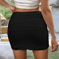 thumbnail image 2 of Yuanlong Womens Skirts Summer Fashion Mesh Layered Ruffle Bodycon Mini Skirt Party Club Outfit Slim Plain Lady Short Skirt, 2 of 5