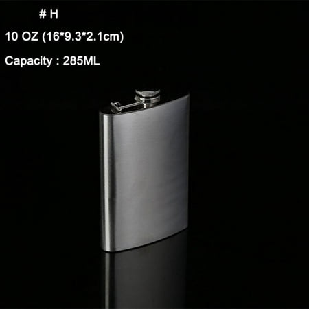 

Moresave Portable Flagon Stainless Steel Liquor Flask for Wine Alcohol Whiskey Silver 10oz