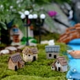 thumbnail image 5 of Visland 4PCS Miniature Fairy Garden Stone House - Mini Fairy Cottage House for Garden & Patio Decoration - Accessories for Home Decoration Outdoor Dcor, 5 of 8