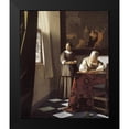 thumbnail image 2 of Vermeer, Johannes 20x24 Black Modern Framed Museum Art Print Titled - The Letter, 2 of 5
