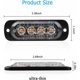 thumbnail image 2 of 4 x, luces estroboscópicas de emergencia delgadas de 12-24 V - 4 LED intermitentes para camiones, motocicletas, coches, amarillo, 2 of 5