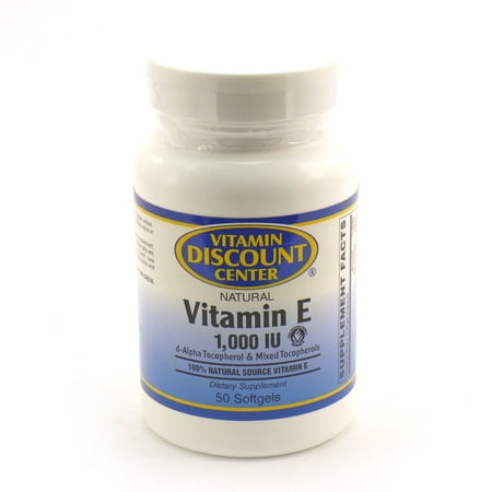 La vitamine E 1000 UI par Vitamin Discount Center 50 Gélules