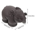 thumbnail image 2 of OUNONA  Tea Pet Decoration Lovely Elephant Figurine Sculpture Office Black, 2 of 8