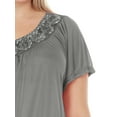 thumbnail image 6 of EZI Nightgowns for Women - Soft & Breathable Satin Night Gowns for Adult Women - Medium to Plus Size Womens Sleep Shirts - Knee-Length Nightgown, 6 of 7