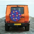 thumbnail image 7 of DouZhe Waterproof Spare Tire Cover, Hearts Stars Eyes Doodles Prints Adjustable Wheel Covers Fit for Jeep Trailer RV SUV Car, 17 inch, 7 of 7