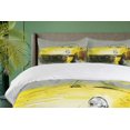 thumbnail image 4 of Ambesonne Car Duvet Cover Set, Vintage Retro Style Cuban, Queen, Sage Green Yellow, 4 of 6