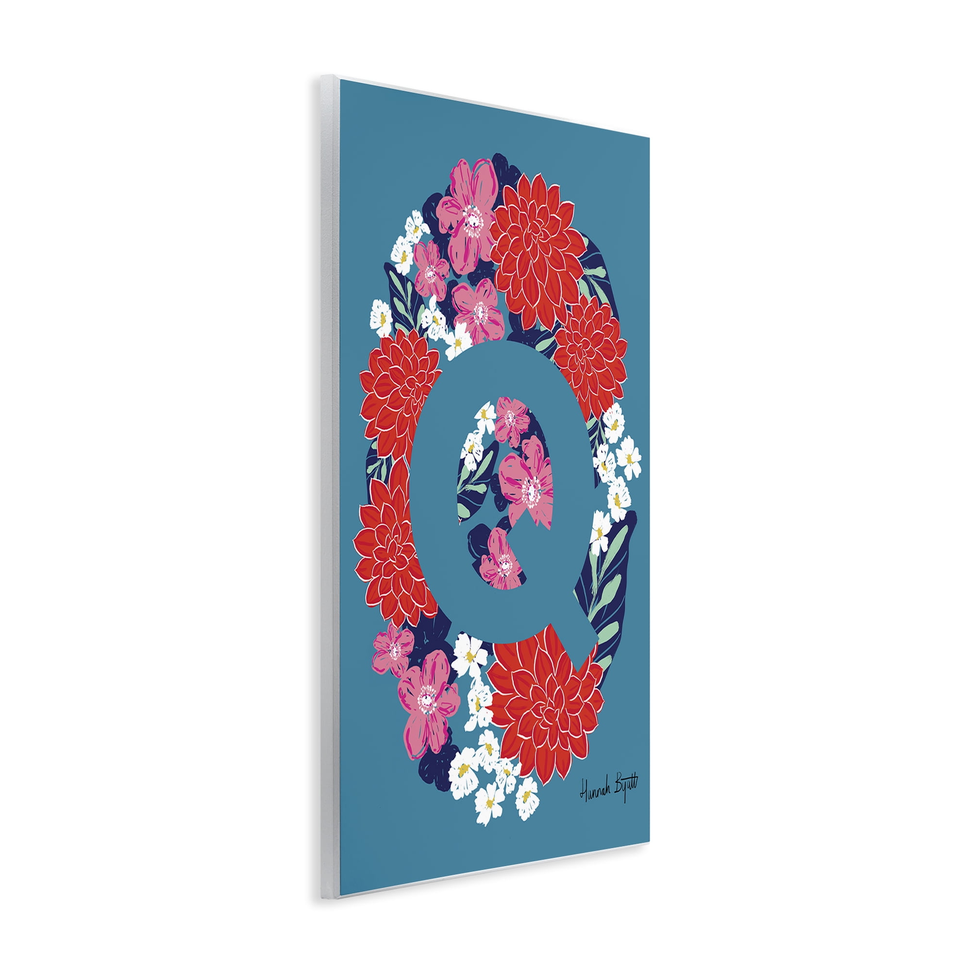 Stupell Industries Floral Bloom Letter Q Botanical & Floral Painting Unframed Art Print Wall Art, 10 x 15