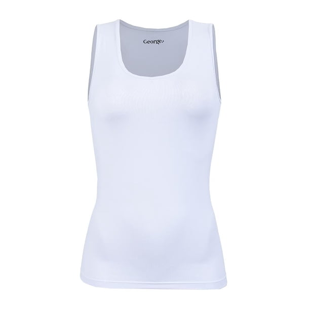 Top George para Mujer, Blanco Tirante Ancho Talla CH