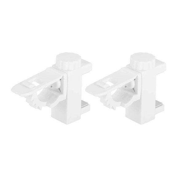 FashionCha 2x Curtain Rod Brackets No Drill Adjustable Clamp Holders Fixing Brackets Easily