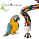 thumbnail image 4 of Pájaro Cuerda Percha Cómodo Algodón Espiral Bungee Columpio Escalada Escalera De Pie Para Jaula De Pájaros Loro Juguete Con Campana - Aespa. Afortunado Sencillez, 4 of 5