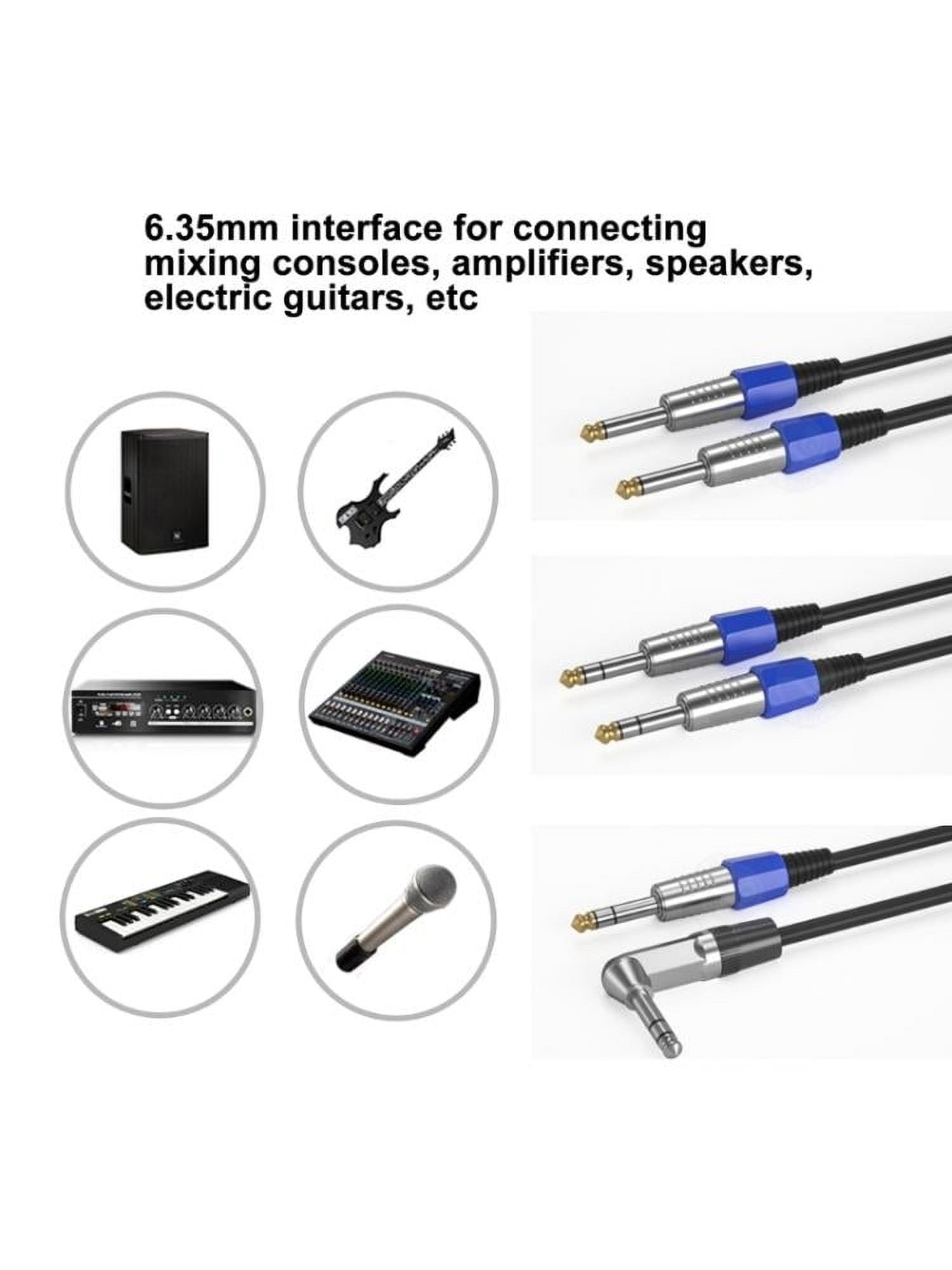 6.35mm Balanced Audio Cable Jack Male to Male Stereo Cables for Speaker Amp Instrument Cable Guitar Keyboard