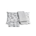 thumbnail image 1 of Sanders Ensemble de Draps en Microfibre 5 Pcs et Jeté, Gris, Simple, 1 of 2