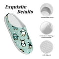 thumbnail image 5 of Haiem Winter Skiing Penguin Print Women's Fuzzy Memory Foam House Slipper Cozy Home Footwear Non-slip Winter Slippers-35/36, 5 of 7
