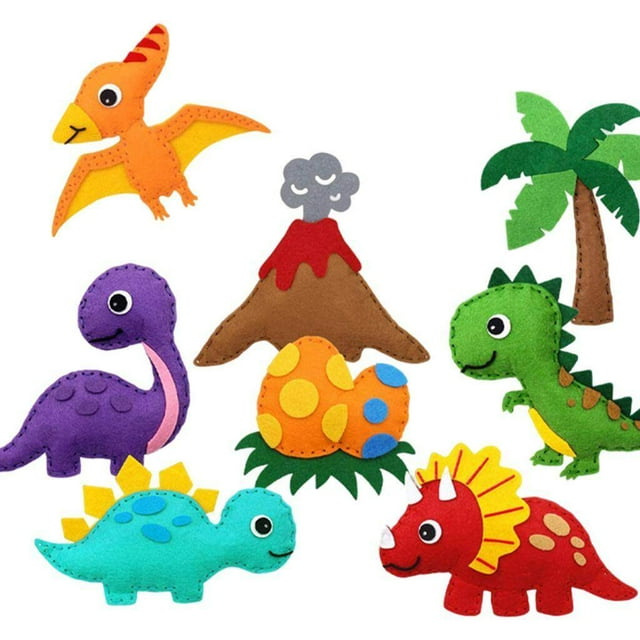 Maoww Felt Sewing Kit DIY Crafts Educational Sewing Art Craft Dinosaur