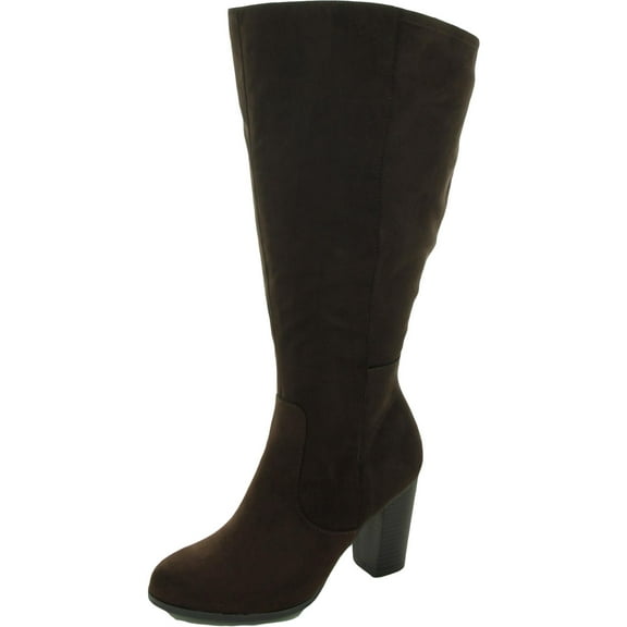 Style & Co. Womens Addyy Microsuede Knee-High Boots Brown 13 Wide (C,D,W)