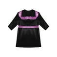 thumbnail image 4 of Rswnyirn Kids Boys Boxing Robe Hooded Satin Hoodie Halloween Cosplay Costume Black&Pink 16, 4 of 5