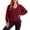 01 Wine, variant on Fewfanhot Sweaters for Women Oversized Long Sleeve V Neck Ripped Cozy Warm Knitted Winter Pullover Sweaters
