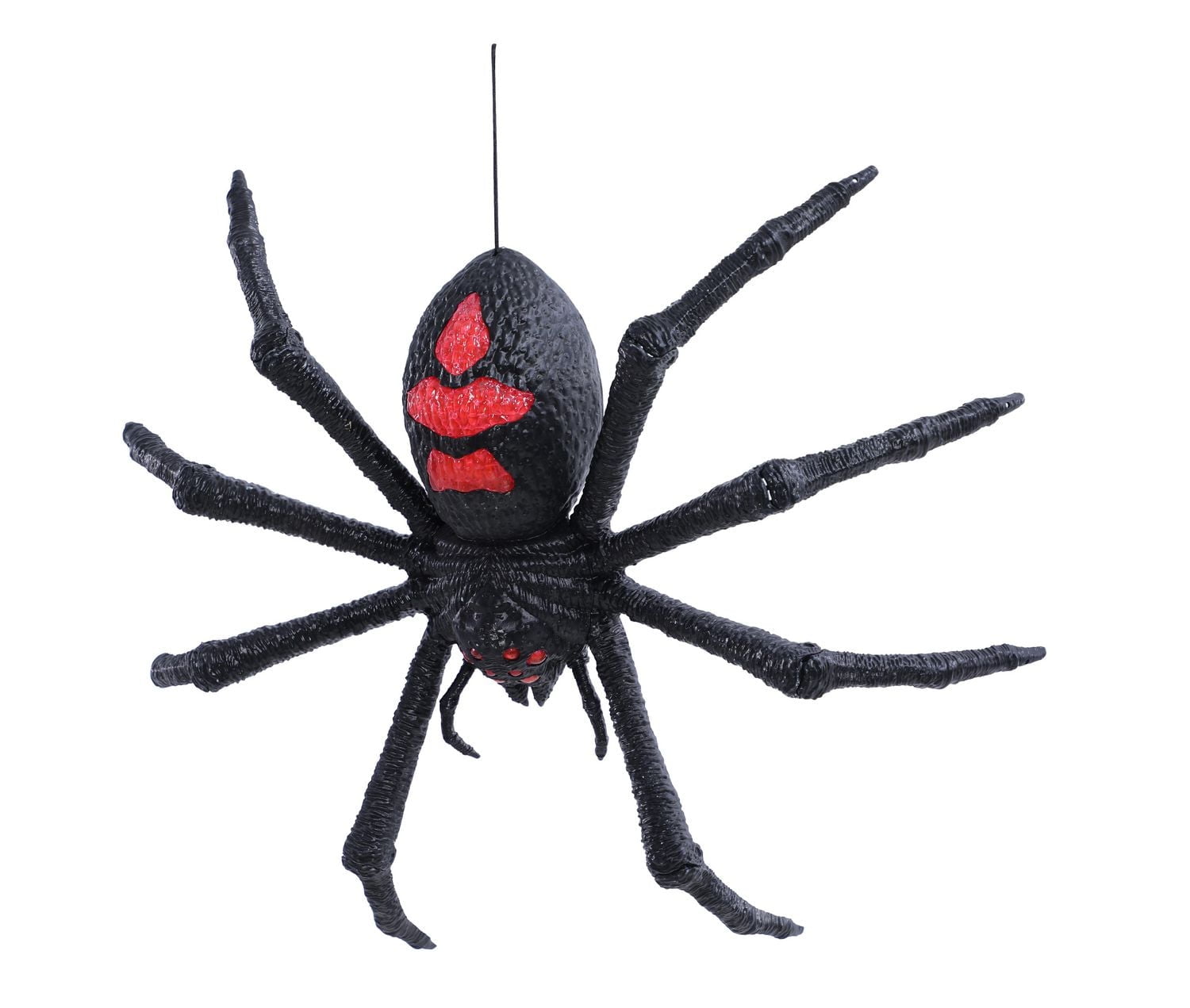 Façon de célébrer Halloween Décoration d'intérieur Araignée effrayante lumineuse à piles avec son