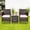 Beige, variant on Chateauy 3 Pieces Comfort Ergonomic Rattan Patio Chat Set Outdoor Furniture for Deck Balcony Lawn