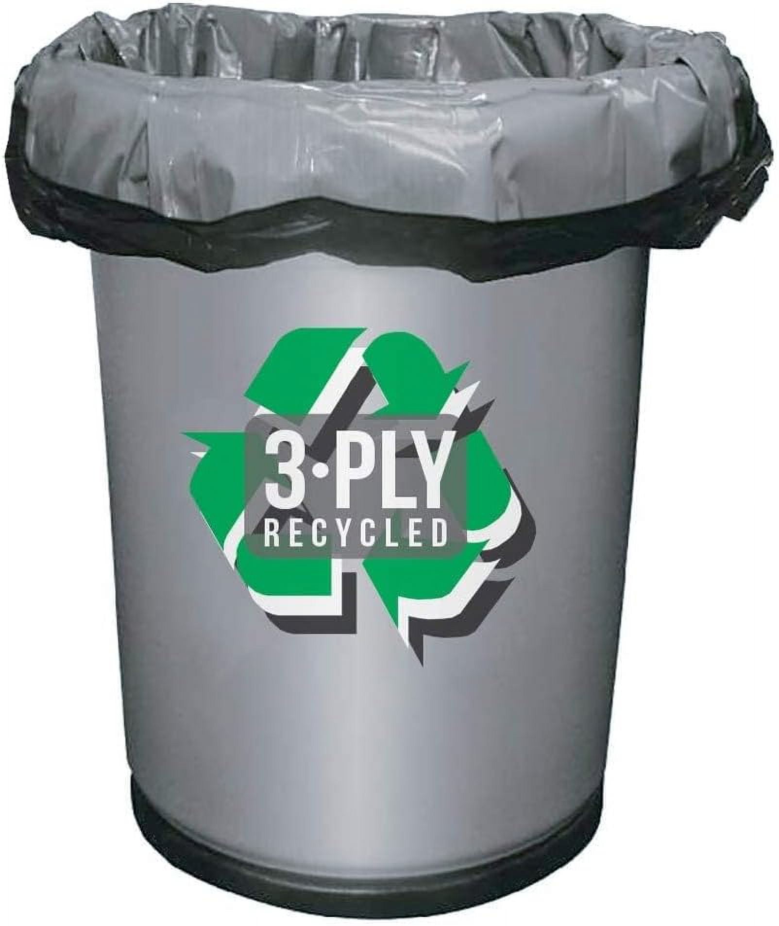 Aluf Plastics - Value COEX 3 Ply Garbage Bags, 33 Gallon, 1.7 Mil (eq), 33"x47", Black, 400 Count