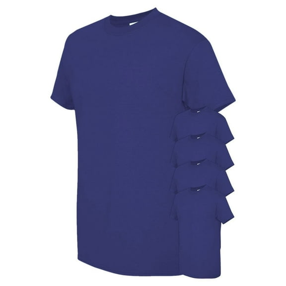 Gildan Men's Classic Heavy Cotton T-Shirt, Cobalt, XL Pack of 5