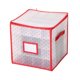 thumbnail image 3 of Contenedor de almacenamiento navideño Organizador de decoración navideña Bolsa de transporte Cierre de cremallera Caja de almacenamiento de adornos, 3 of 9