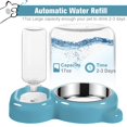 thumbnail image 2 of Set de cuencos para comida y agua para mascotas con dispensador de agua - Azul, 2 of 8