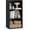 Black1, variant on LOKO 3-Tier Cube Bookcase, Modern Open Bookshelf with Adjustable Shelves, Floor Standing Cubby Display Cabinet, Wooden Modular Storage Organizer for Living Room, Study, Home Office(1, Brown)