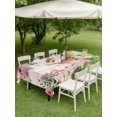 thumbnail image 4 of Outdoor Tablecloth with Umbrella Hole for Patio/Picnic/Party/Camping, Pink Flamingos Waterproof Table Cloth Rectangle Table Cover Washable, Summer Tropical Flowers Cactus Wooden (60"x 102"), 4 of 8