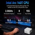 thumbnail image 3 of BREC Mini PC de Jeu, Intel Core Ultra 9-285H, Graphiques Intel Arc 140T, 32 Go de RAM DDR5, SSD 2 To, 3 of 8