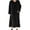 Black, variant on Winter Warm Fleece Nightgowns for Women Long Sleeve Full Length with Pockets Soft Flannel Pajama Night Dress Watermelon Red M(M)