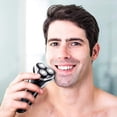 thumbnail image 4 of Hatteker Afeitadora eléctrica, afeitadora rotativa para hombres, recortadora de barba inalámbrica, recortadora pop, resistente al agua, 4 of 5