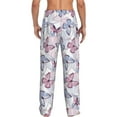 thumbnail image 3 of Goofa Butterflies in Pastel Printed Soft Pajama Pants for Men, Wide Leg Comfy Casual Lounge Yoga Pants-Large, 3 of 9