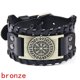 thumbnail image 1 of Nueva pulsera Retro ancha de cuero con brújula pirata, pulsera para hombre, joyería vikinga celta, pulsera con brújula, accesorios, regalos de fiesta, 1 of 2