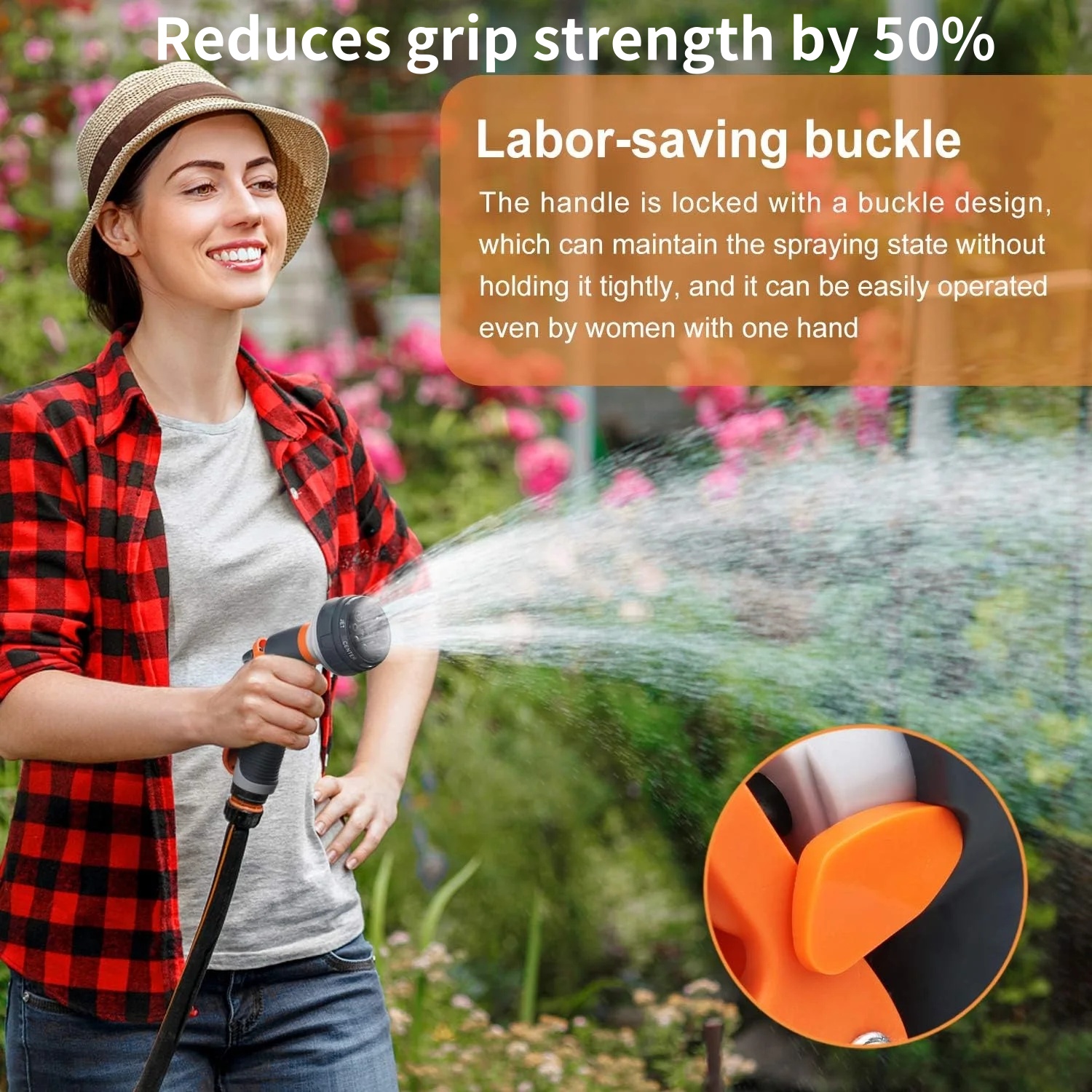 Pendali 2-Pack Heavy Duty Garden Hose Nozzle, 8 Spray Patterns photo 4
