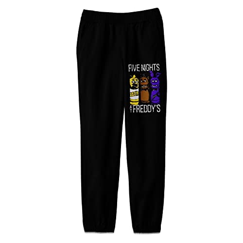 Five Nights at Freddy's Character Group Youth Black Drawstring Sweats-XL
